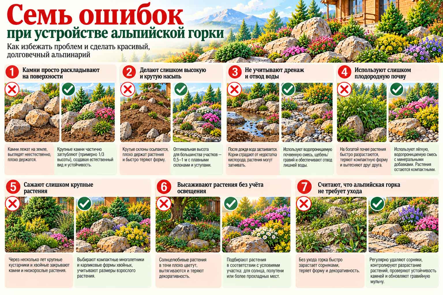 Альпийская горка: почему камни и цветы ещё не альпинарий?